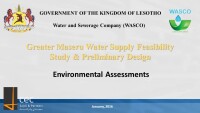 Greater Maseru Sewerage Pre-Investment Study