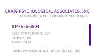 Craig Psychological Associates,Inc.